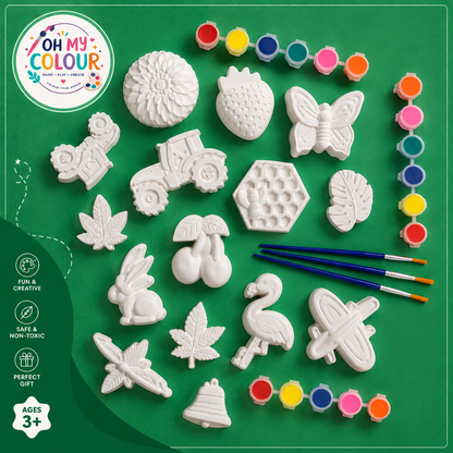 Bundle of 3 Packs - 17 Molds - 18 Paint Colours - 3 Brushes