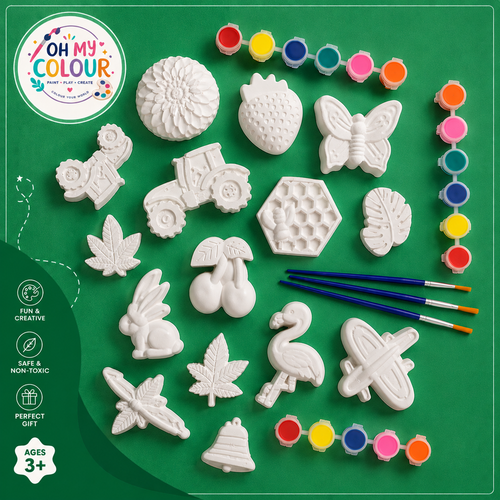 Bundle of 3 Packs - 17 Molds - 18 Paint Colours - 3 Brushes
